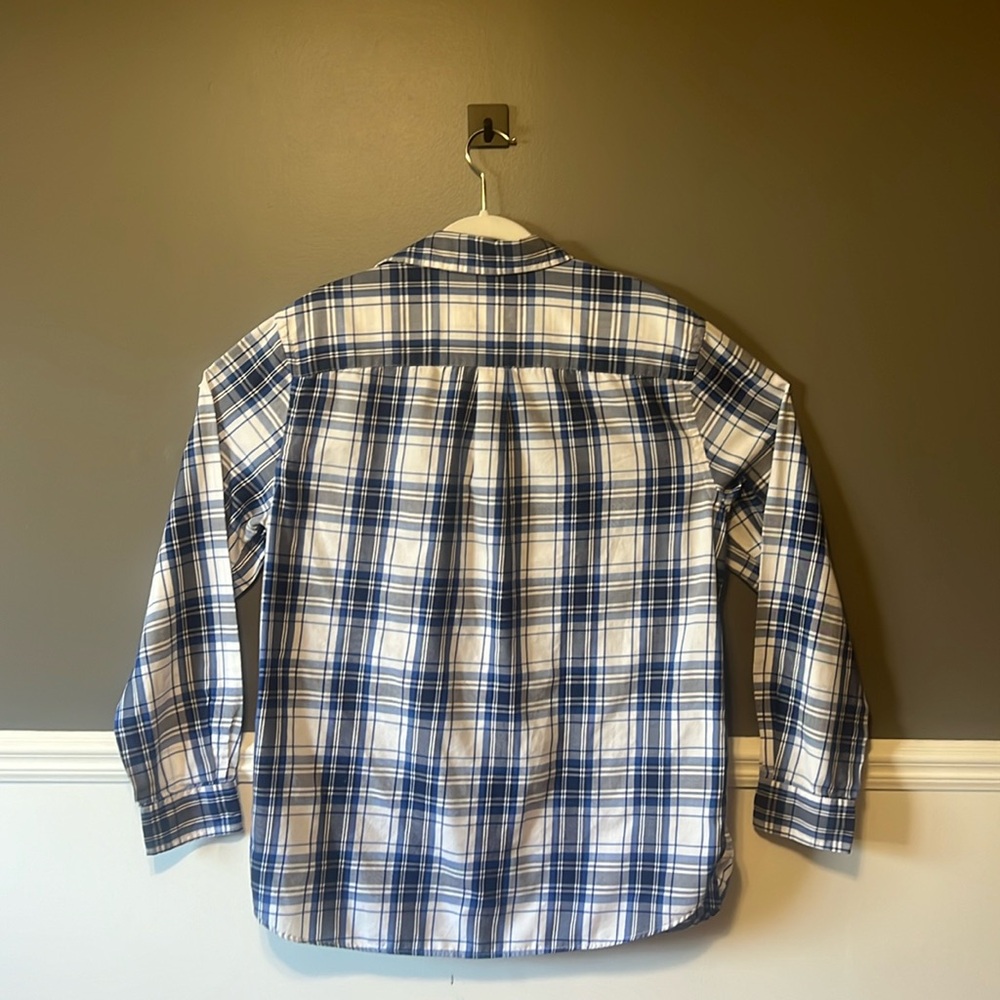 Chaps Plaid Button Down Collared Shirt - image 2